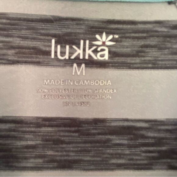 Lukka Women's Medium Gray and White Zip Up Hoodie with Pockets, Stretchy Fabric - Picture 5 of 16